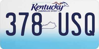 KY license plate 378USQ