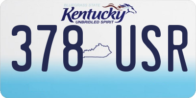 KY license plate 378USR