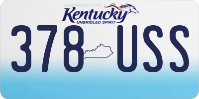 KY license plate 378USS