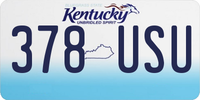 KY license plate 378USU