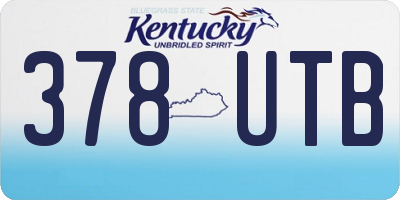 KY license plate 378UTB