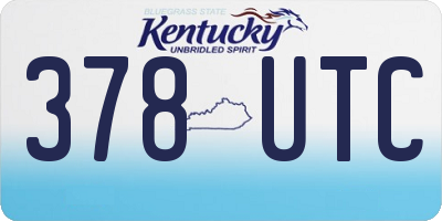 KY license plate 378UTC