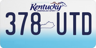 KY license plate 378UTD