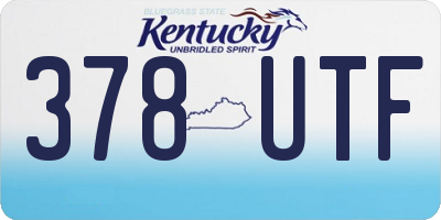 KY license plate 378UTF