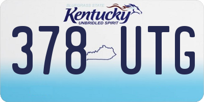 KY license plate 378UTG