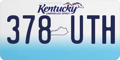KY license plate 378UTH