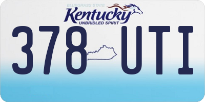 KY license plate 378UTI