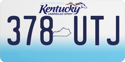KY license plate 378UTJ