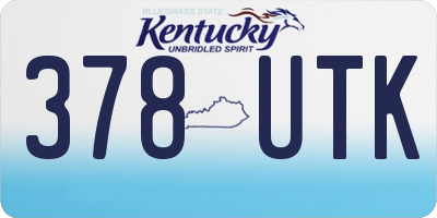 KY license plate 378UTK