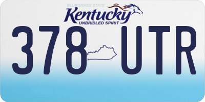 KY license plate 378UTR