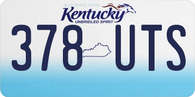 KY license plate 378UTS