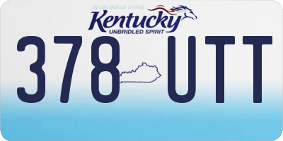 KY license plate 378UTT