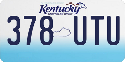 KY license plate 378UTU