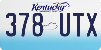 KY license plate 378UTX
