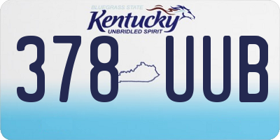 KY license plate 378UUB