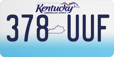 KY license plate 378UUF