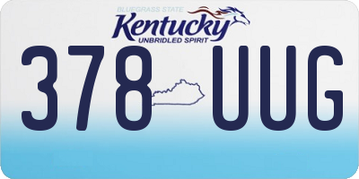 KY license plate 378UUG