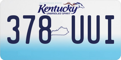 KY license plate 378UUI
