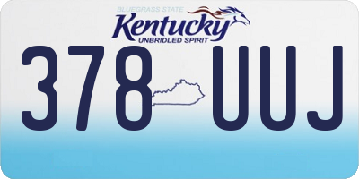KY license plate 378UUJ