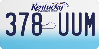 KY license plate 378UUM