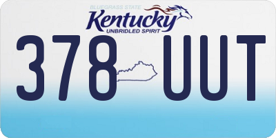 KY license plate 378UUT