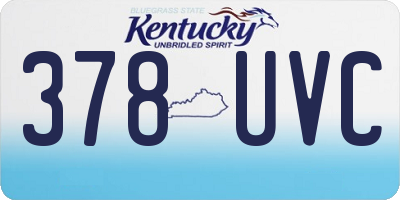 KY license plate 378UVC