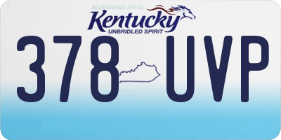 KY license plate 378UVP