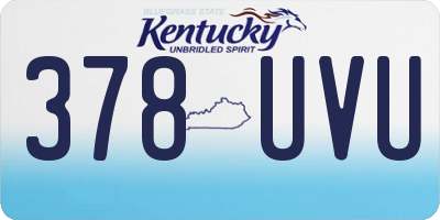 KY license plate 378UVU