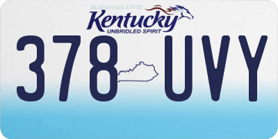 KY license plate 378UVY