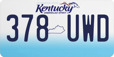 KY license plate 378UWD