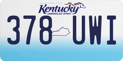 KY license plate 378UWI