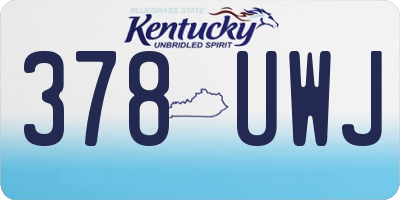 KY license plate 378UWJ