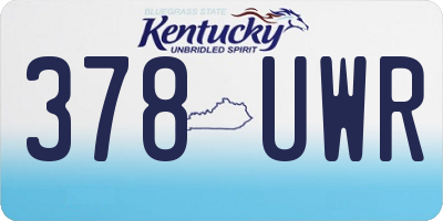 KY license plate 378UWR