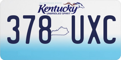 KY license plate 378UXC