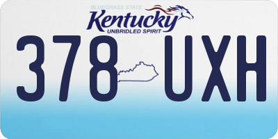 KY license plate 378UXH