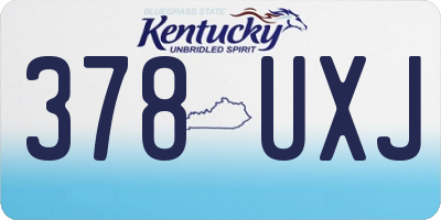 KY license plate 378UXJ