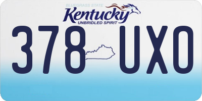 KY license plate 378UXO