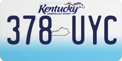 KY license plate 378UYC