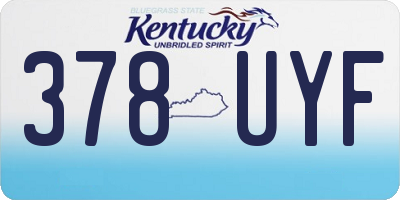 KY license plate 378UYF