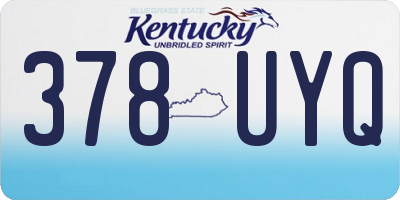 KY license plate 378UYQ