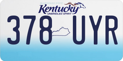 KY license plate 378UYR