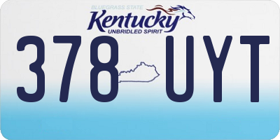 KY license plate 378UYT