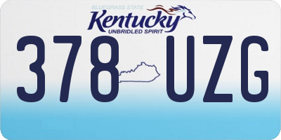KY license plate 378UZG