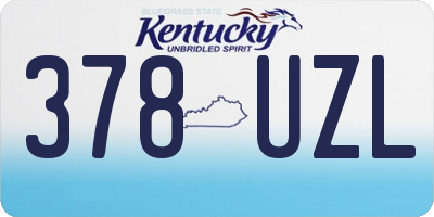 KY license plate 378UZL