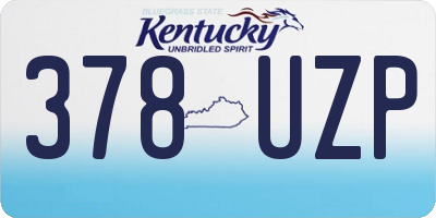 KY license plate 378UZP