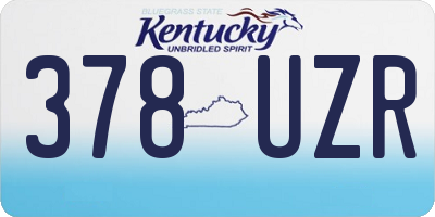 KY license plate 378UZR