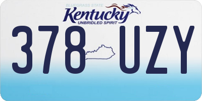 KY license plate 378UZY