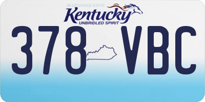 KY license plate 378VBC