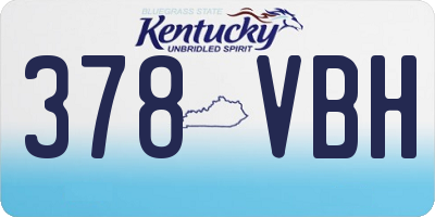 KY license plate 378VBH