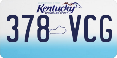 KY license plate 378VCG